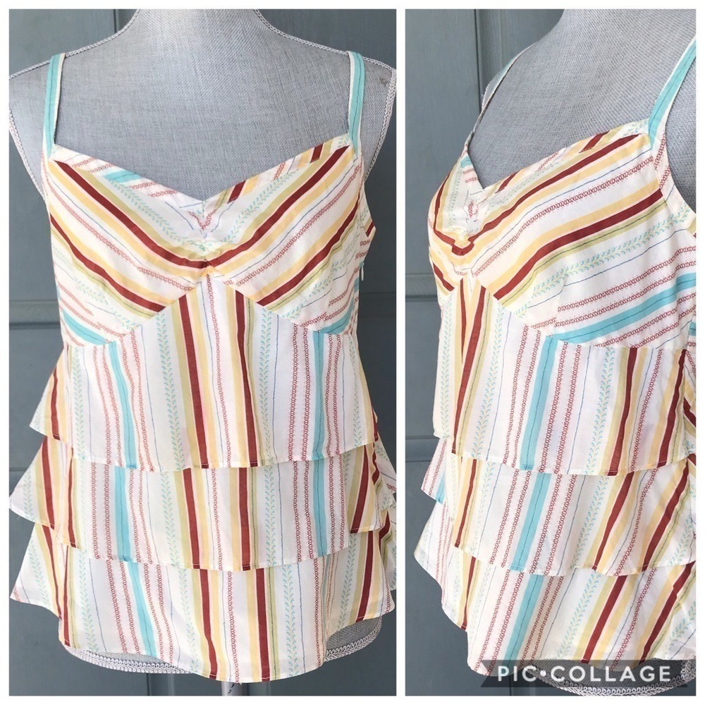 LOFT Spring Summer Boho Tank Top‎ Cotton Size 6